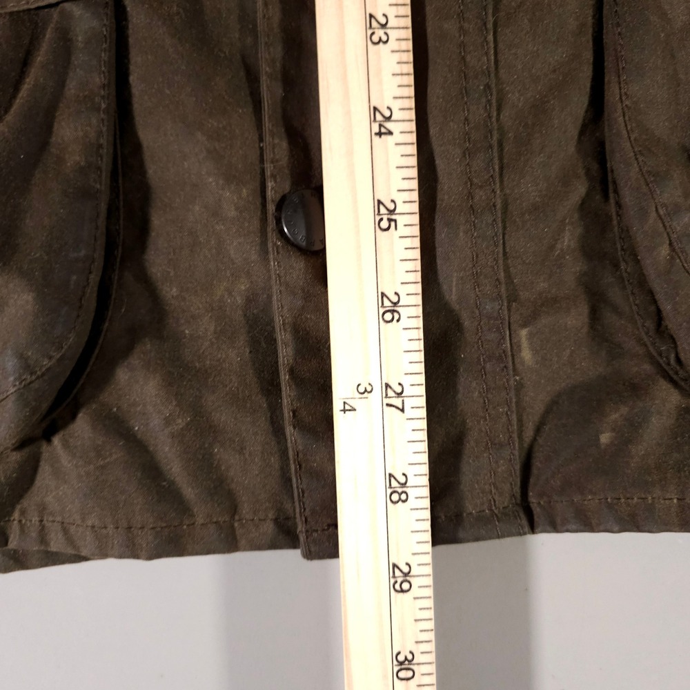 Barbour Classic Bedale Jacket Mens Olive Waxed Cotton Tartan Lining Hooded - Picture 5 of 6